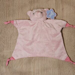 Aurora Baby Pink Bear Teether Lovey Hand Puppet New